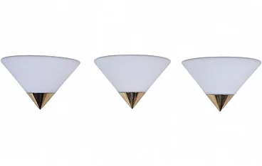 3 Mid-Century wall sconces from Glashütte Limburg, 1970s