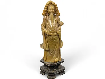 Soapstone statue of a Chinese deity, early 20th century