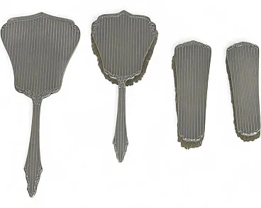 4 Silver vanity glass mirror, early 20th century