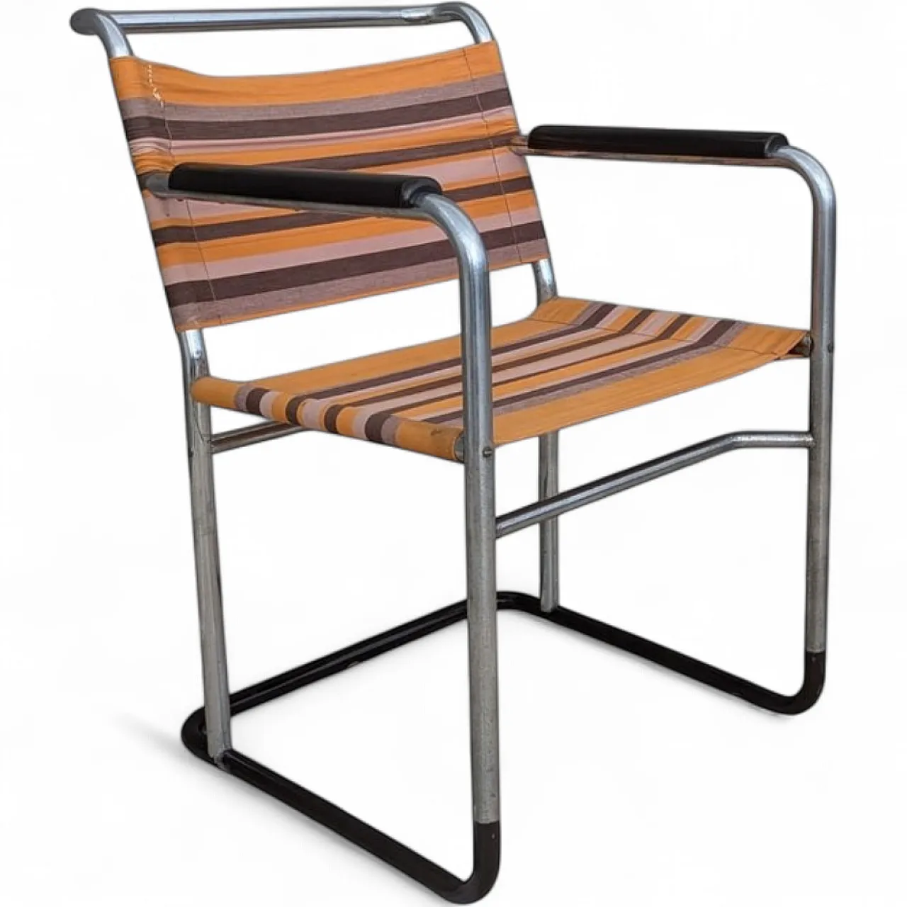 Bauhaus tubular steel armchair by F. Langer for SAB, 1930s 19