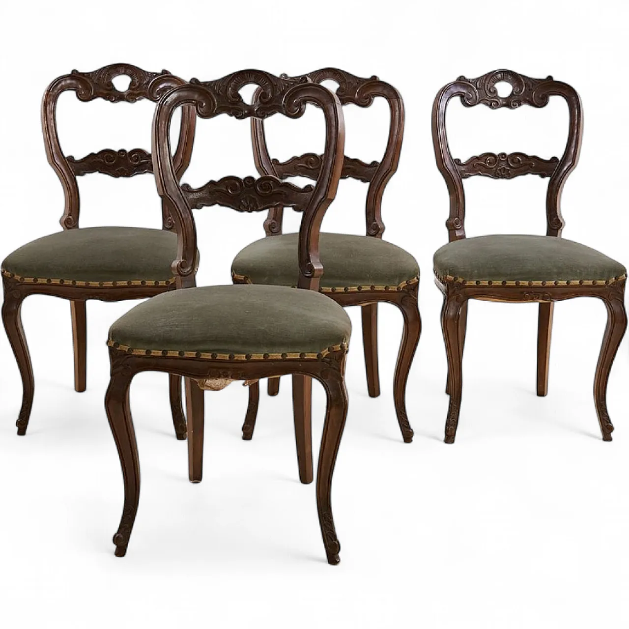 4 Chairs by Luigi Filippo, 19th century 8