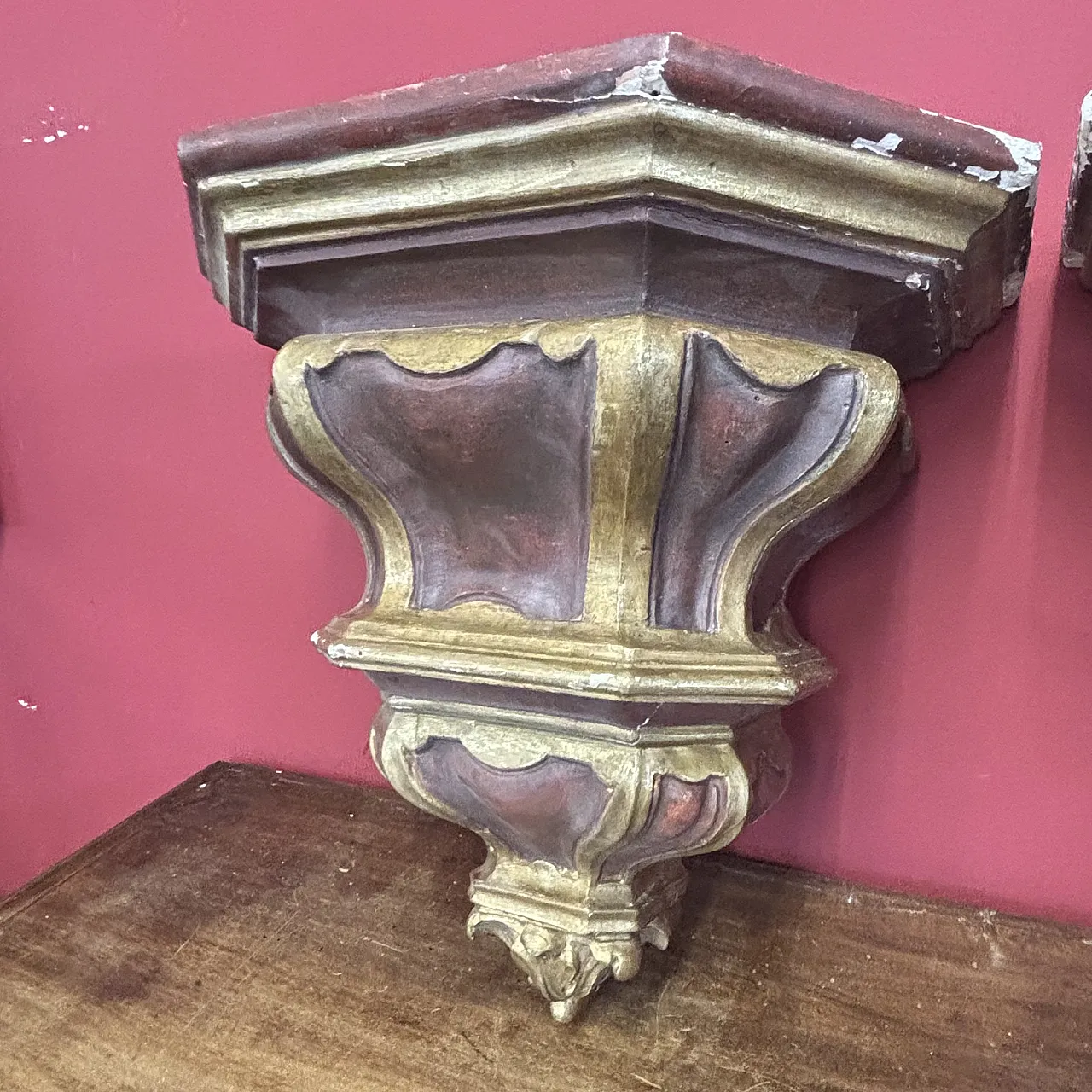 Pair of shelves lacquered in Gold and Purple, 19th century 12
