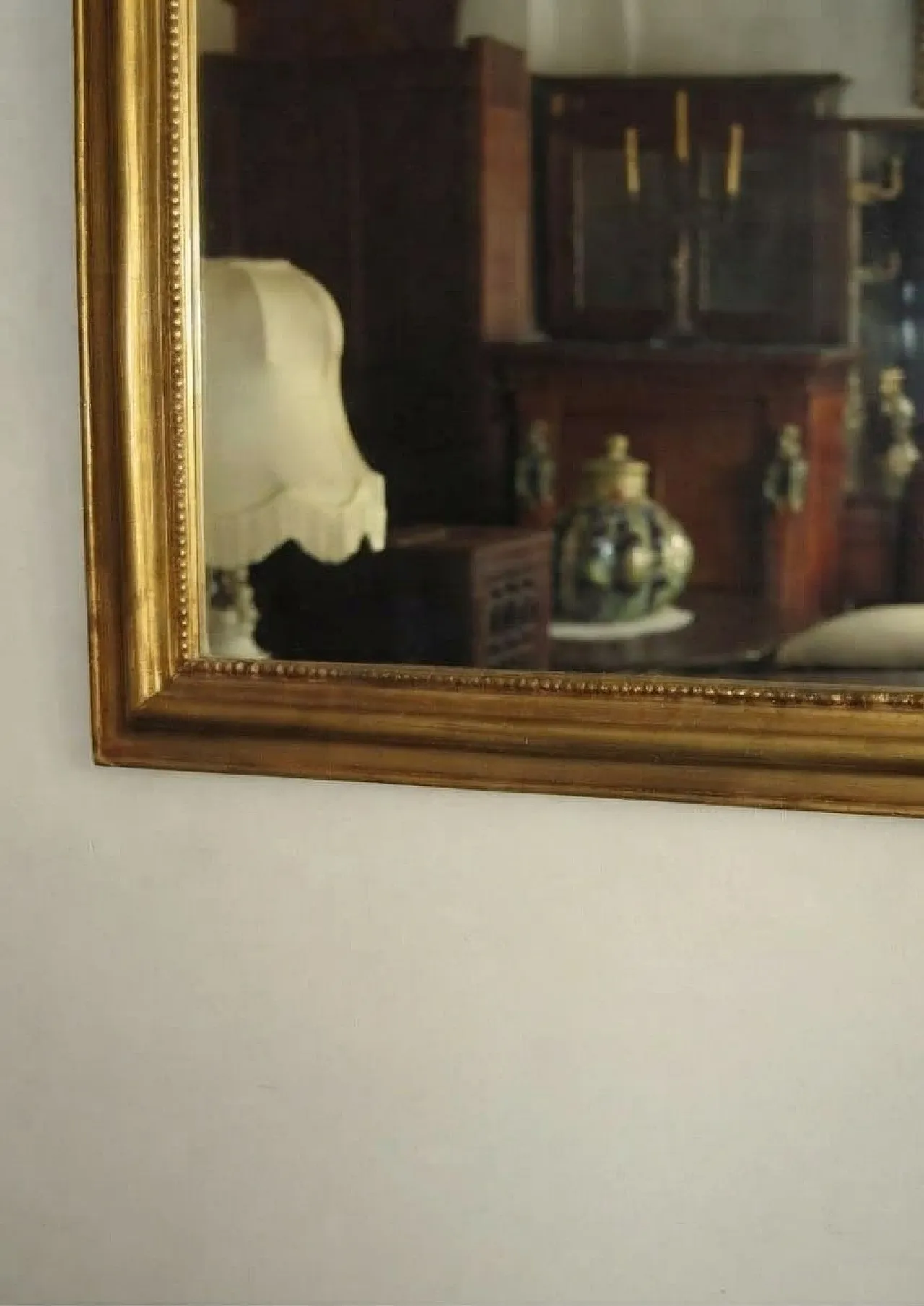 Specchio da parete in legno dorato in stile Luigi XVI, anni '40 4