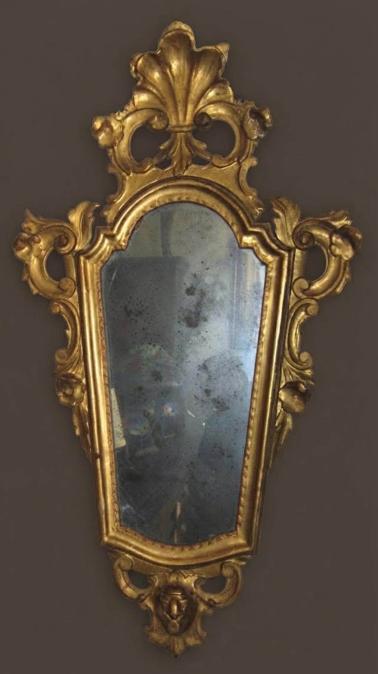 Specchio da parete in legno dorato, '800 1