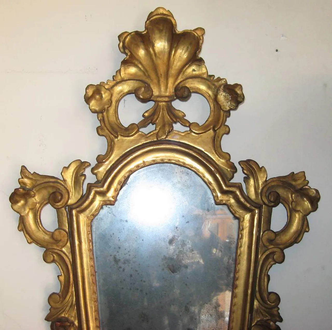 Specchio da parete in legno dorato, '800 3