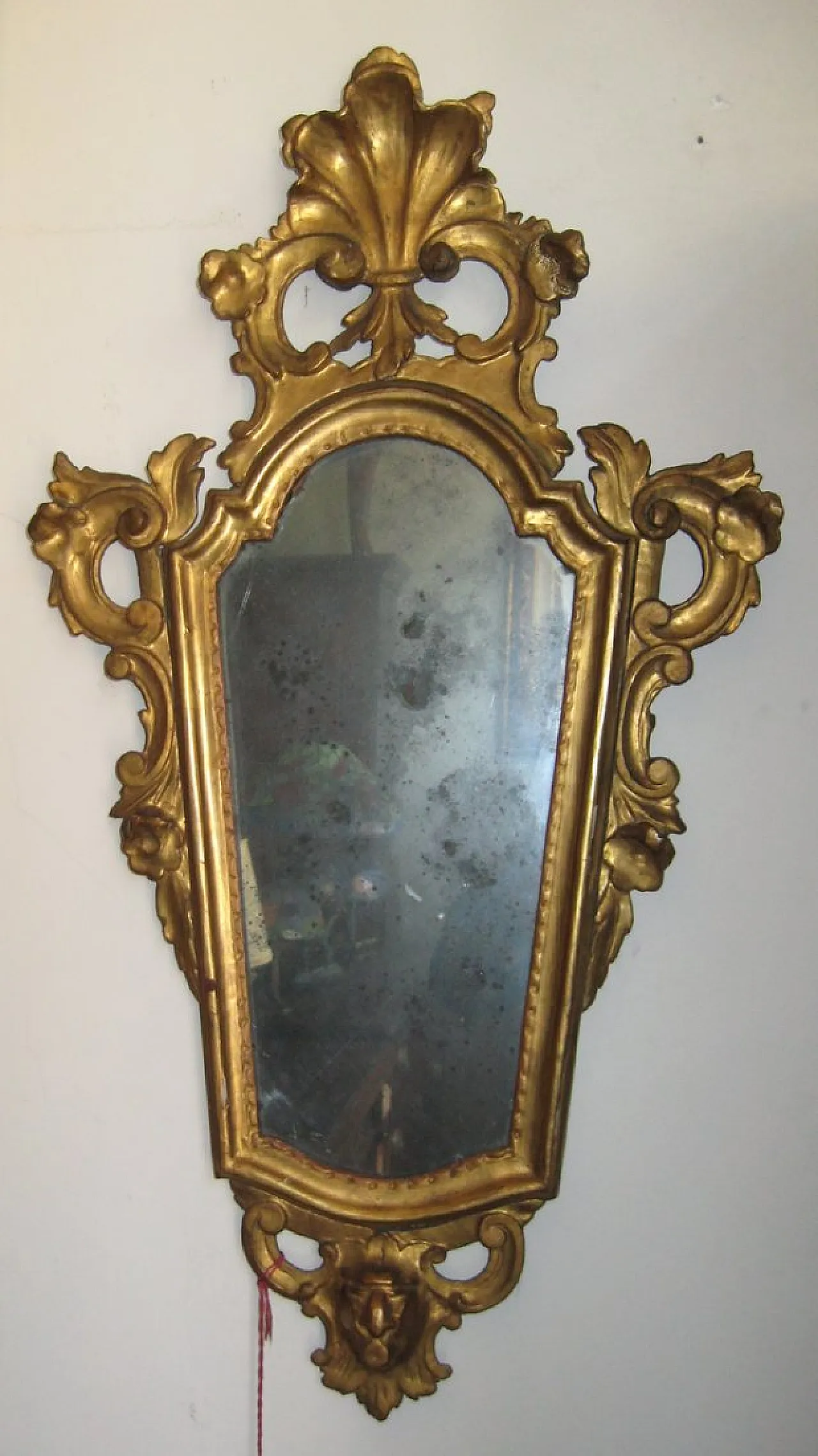 Specchio da parete in legno dorato, '800 4
