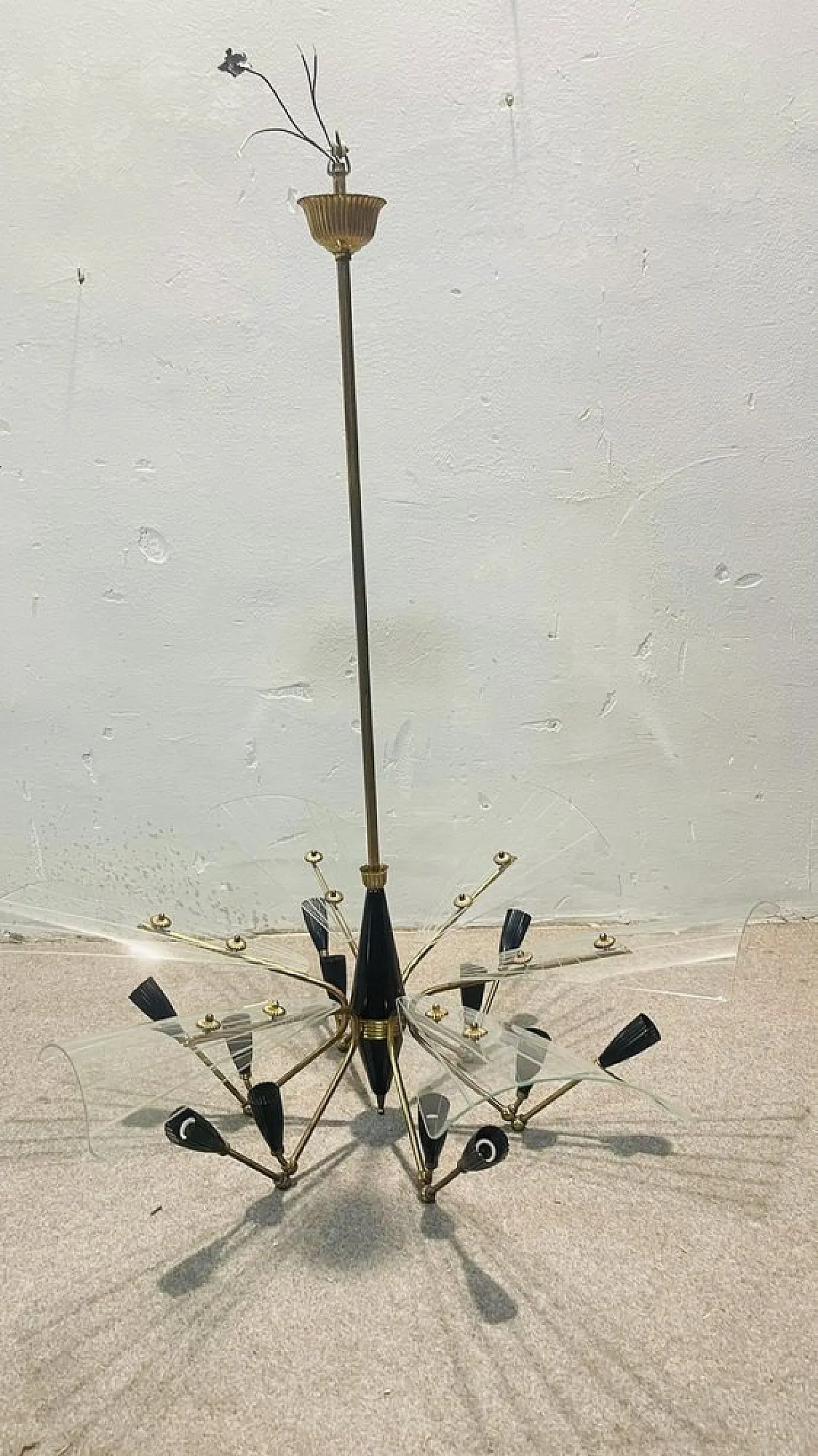 Stilnovo chandelier, 1950s 1