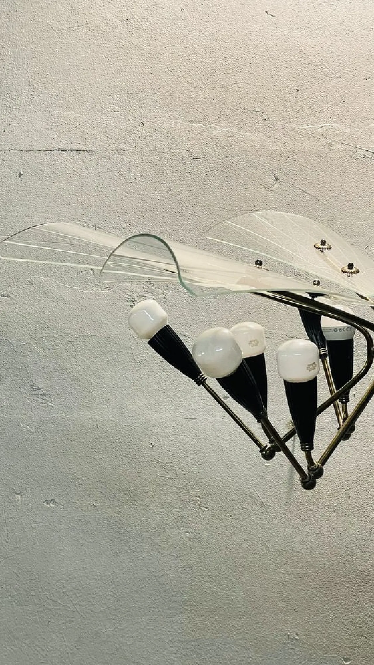 Stilnovo chandelier, 1950s 5