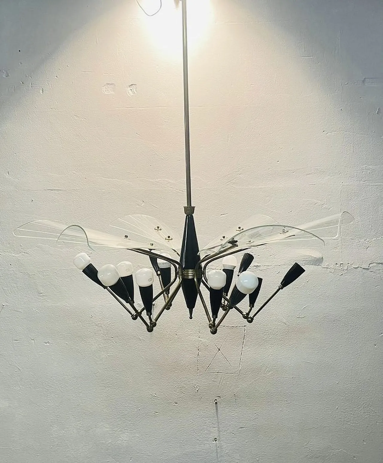 Stilnovo chandelier, 1950s 12