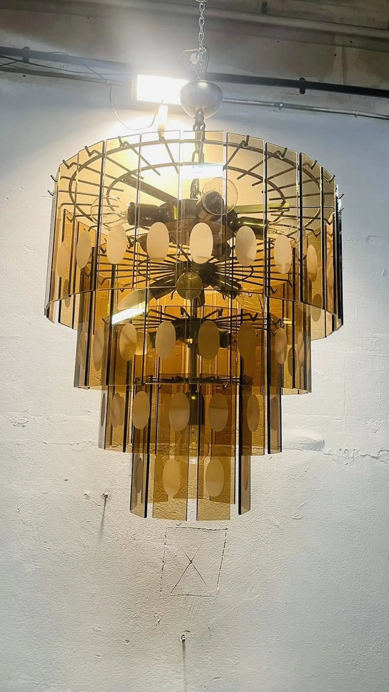 Fontana Arte chandelier, 1970s 1
