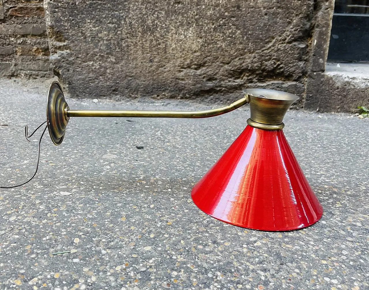 Brass wall lamp, 1960s 1