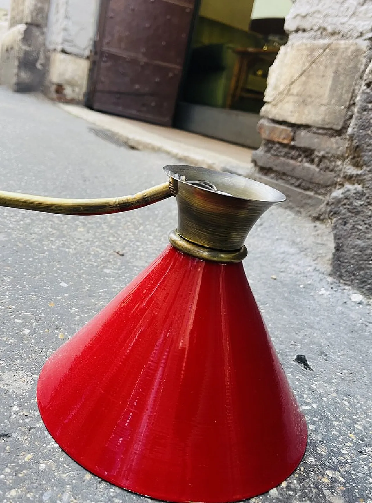 Brass wall lamp, 1960s 3