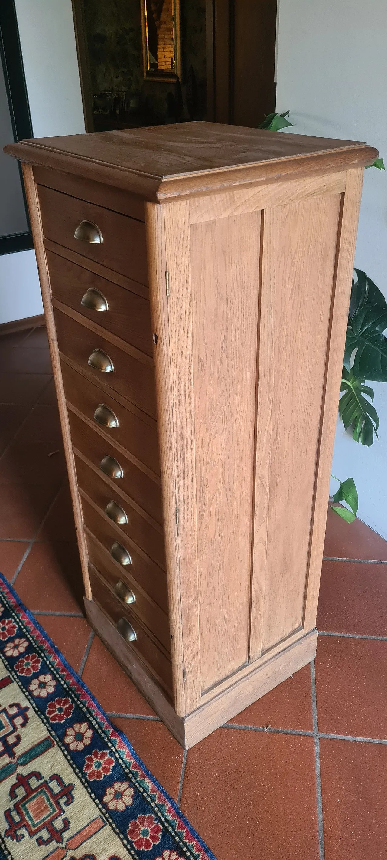 Solid Wood Filing Cabinet with drawers, 1930s 18