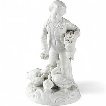 Dresden white porcelain figurine, 20th centuy
