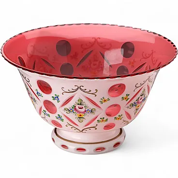 Bohemian crystal bowl, 20th century