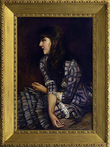 Angelo Granati, Portrait of a Young Woman, oil on canvas, 20th century