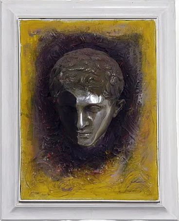 Aluminum Eco Silente sculpture on painted canvas by G Caiafa, 2000s