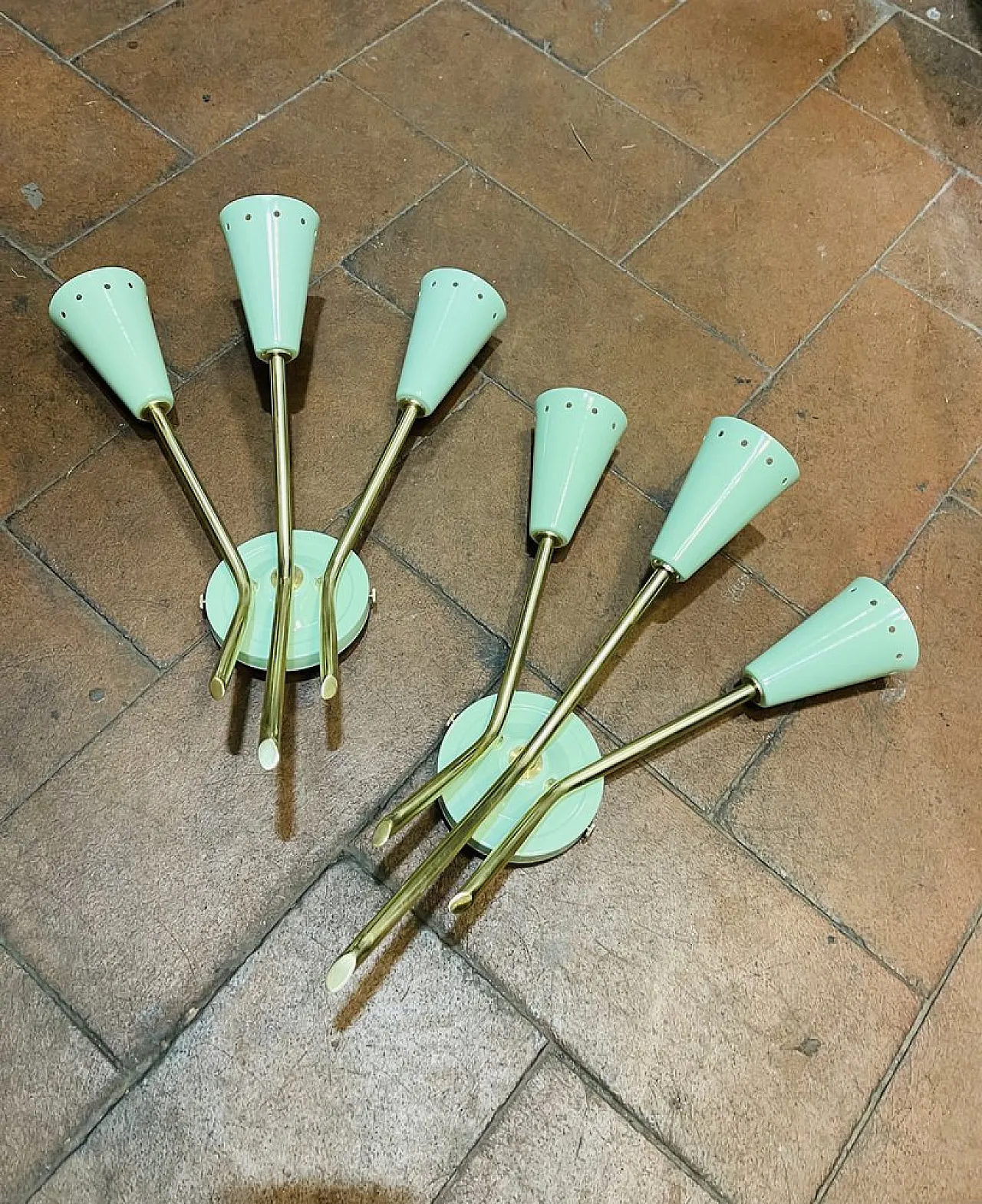 Brass wall lamp, 1950s 2