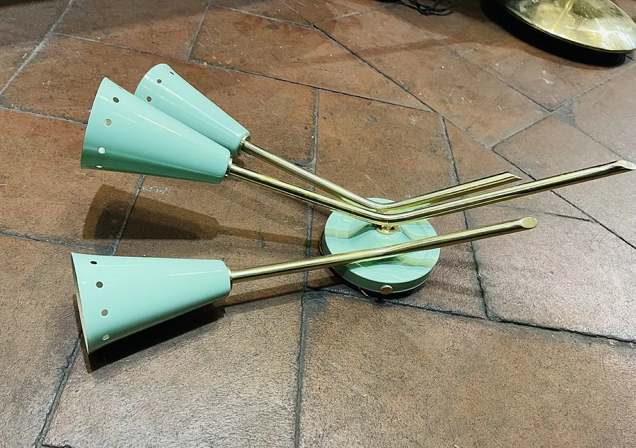 Brass wall lamp, 1950s 6