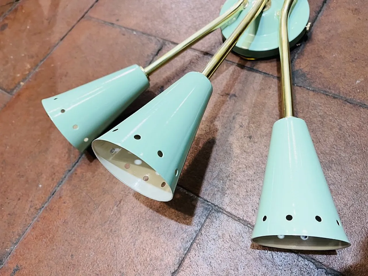Brass wall lamp, 1950s 7