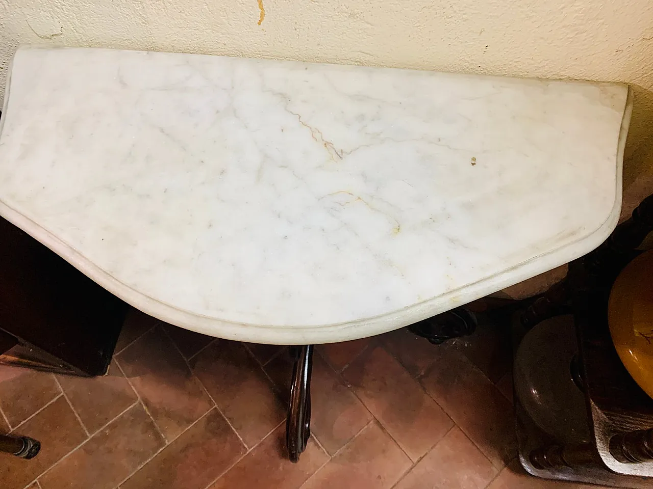 Antique console table with marble top by Michael Thonet 7