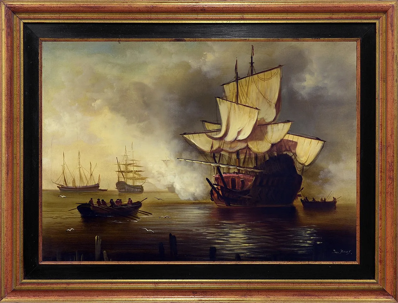 Jean Broos, Il colpo di cannone, olio su tela, anni '80 9