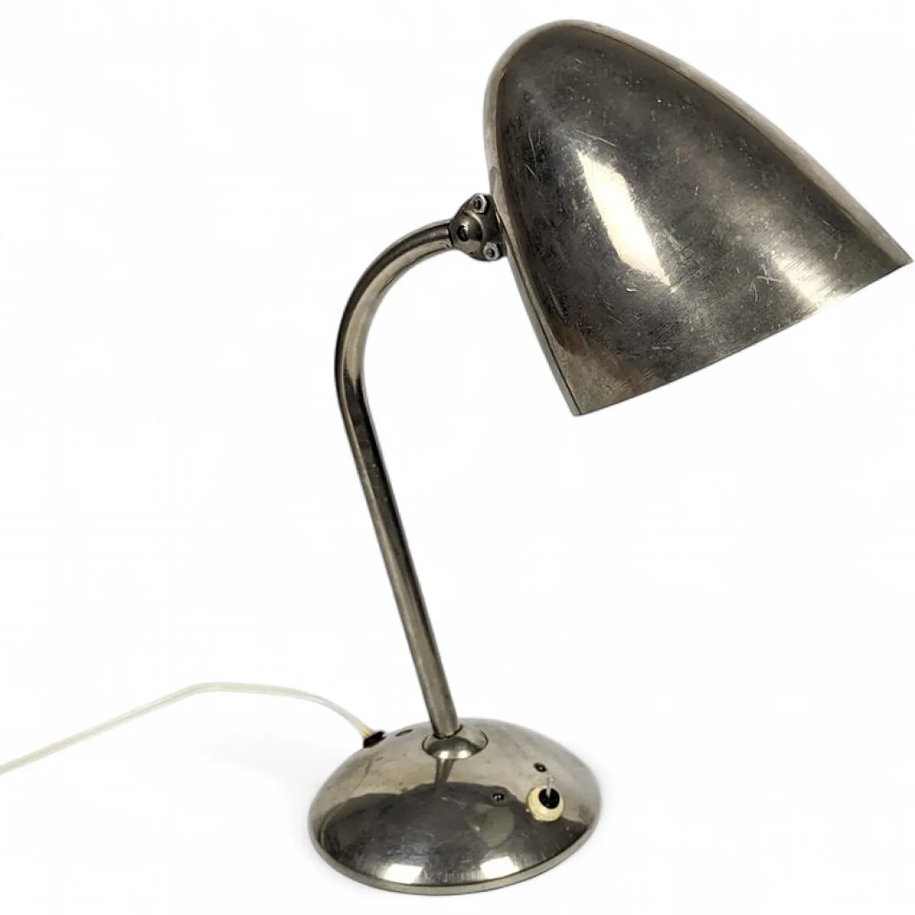 Nickel plated table lamp by Franta Anýž, 1930s 13