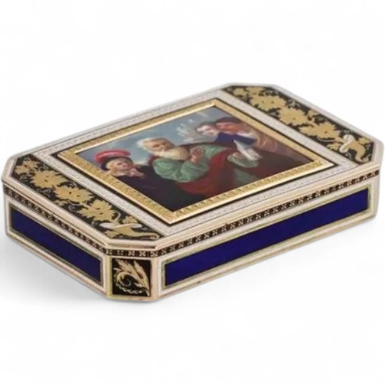 Gold snuffbox with enamel from Hanau, early 19th century 10