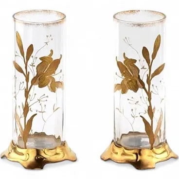 Pair of Art Nouveau decorative vases, 19th century