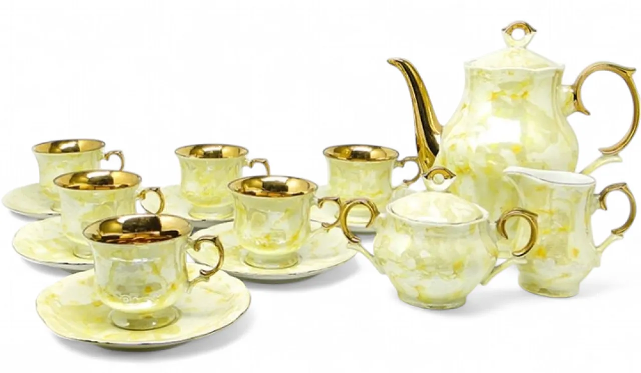 Servizio da caffè Rococò Style 520, Ćmielów, Polonia, anni '60, set di 15 5