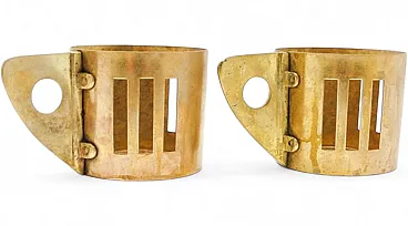Tazze da tè Bauhaus a forma di cestino, Germania, anni '30, set da 2