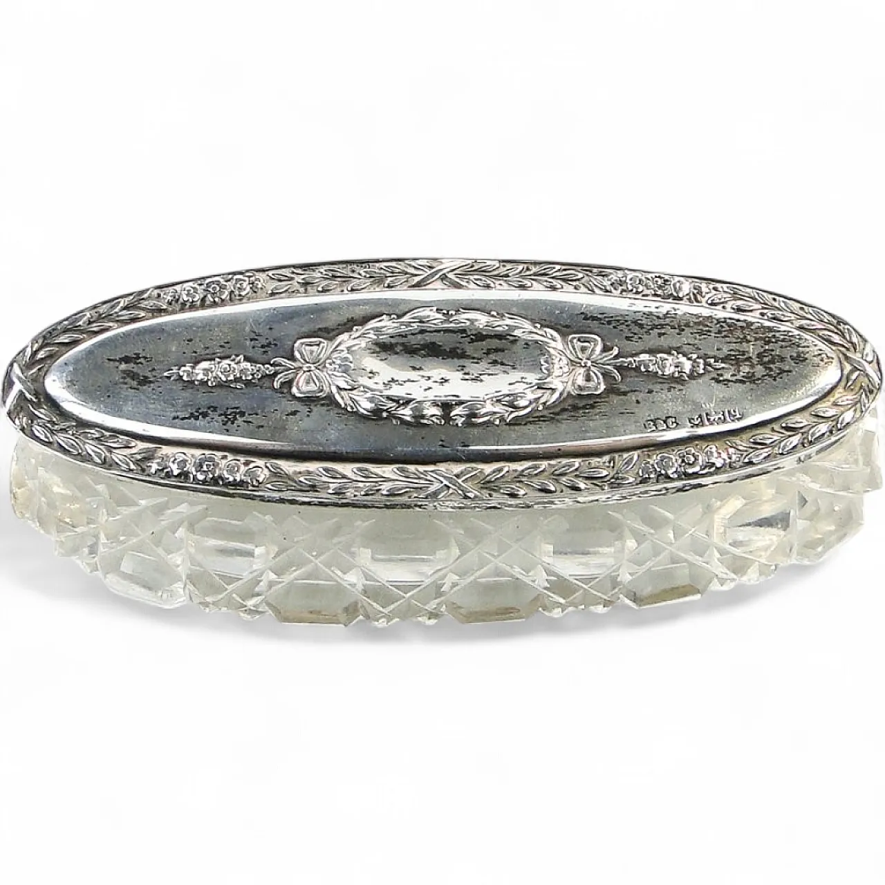 Crystal and Silver Toothpick Holder, United Kingdom, 1930s 13
