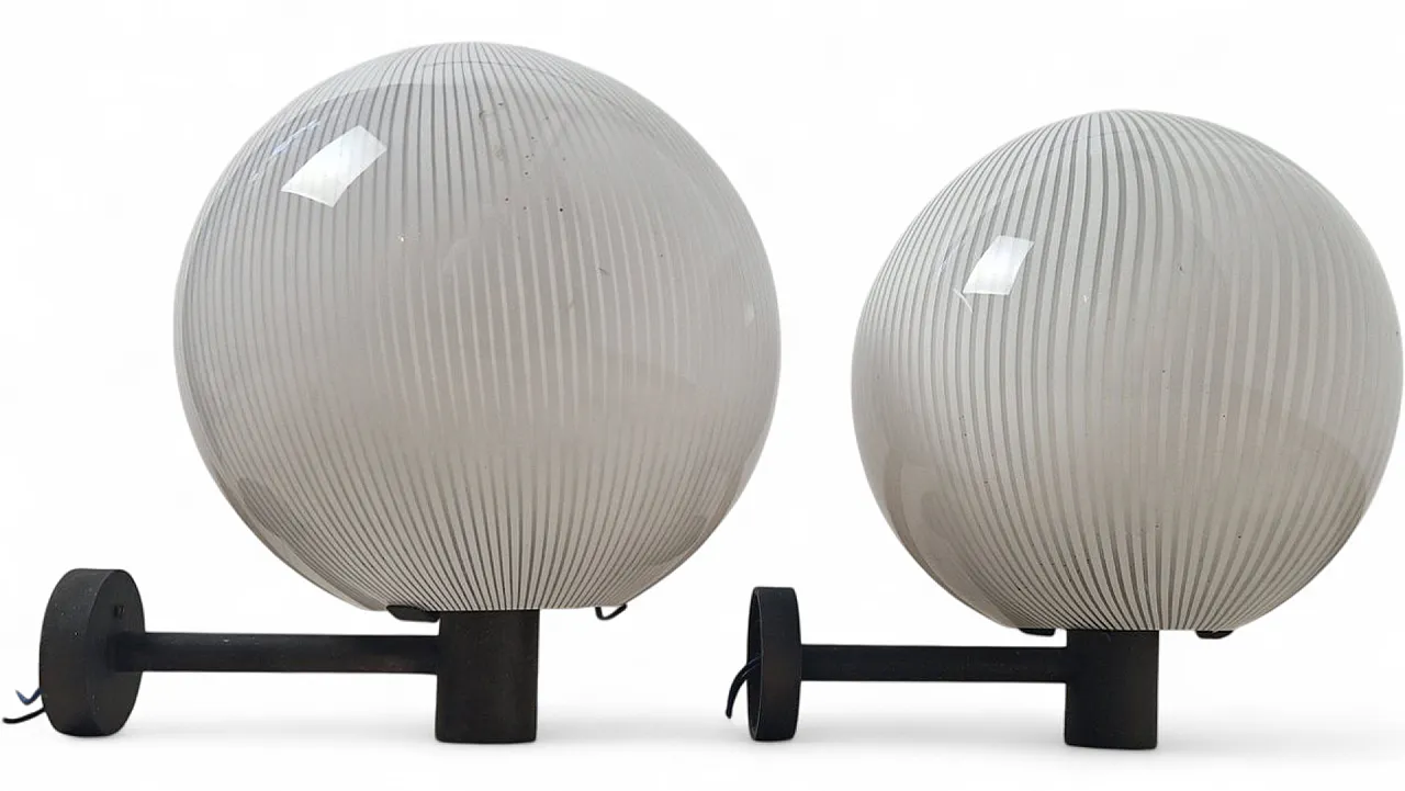 Pair of wall lamps by Venini Murano, 1960s 14