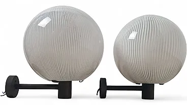 Pair of wall lamps by Venini Murano, 1960s
