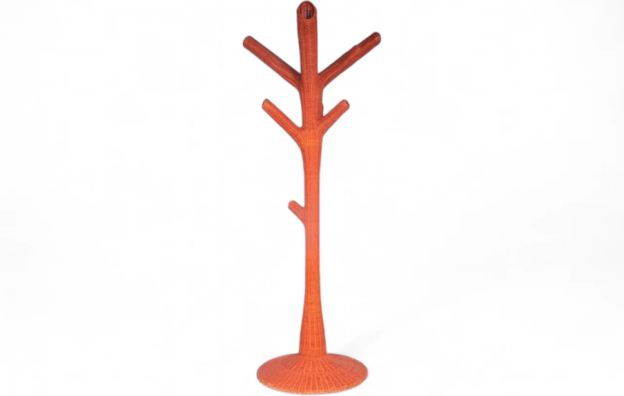 Corallo coat rack in wicker from Gervasoni, 1970s 7