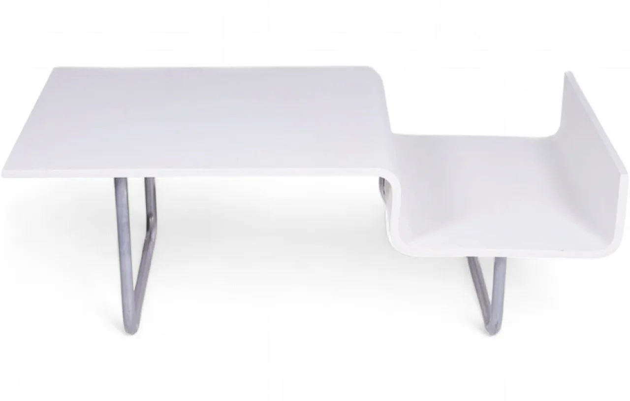Modern Think design white coffee table, 1980s 7