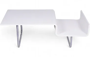 Modern Think design white coffee table, 1980s
