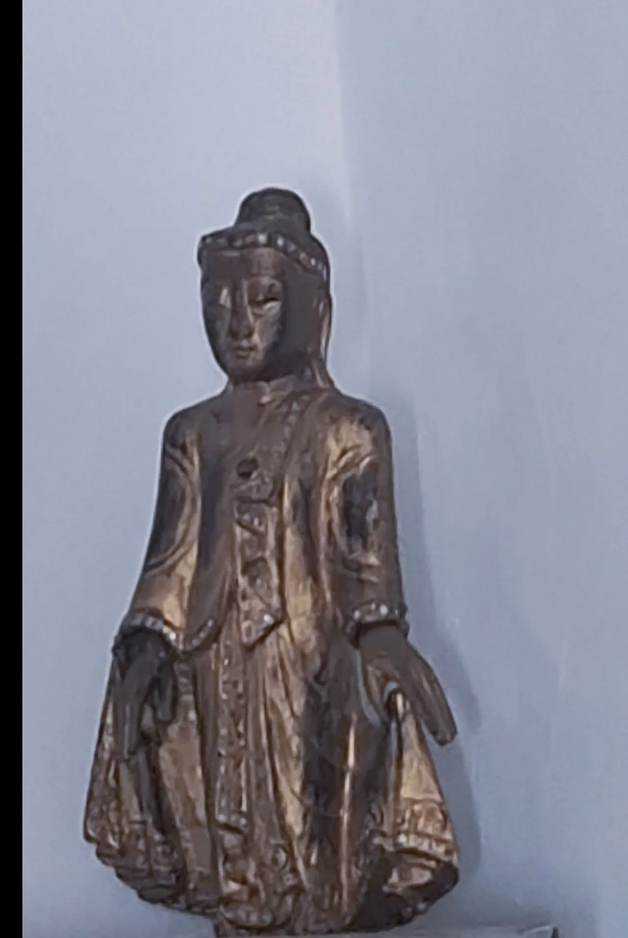 Antique Mandalay Buddha in gilded wood, Burma 19th Century 25