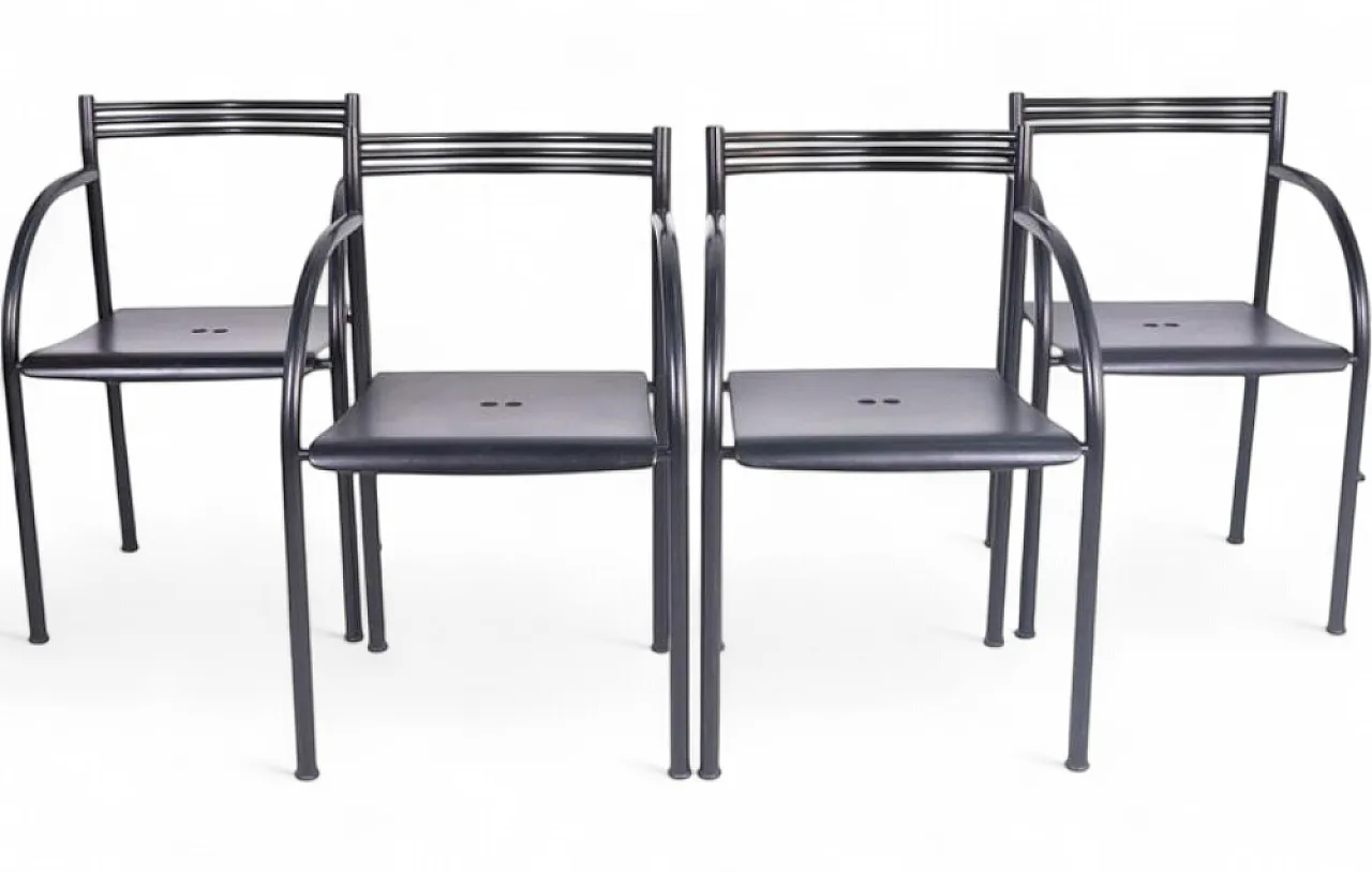 4 Francesca armchairs by Philippe Starck for Baleri Italia, 1980s 10