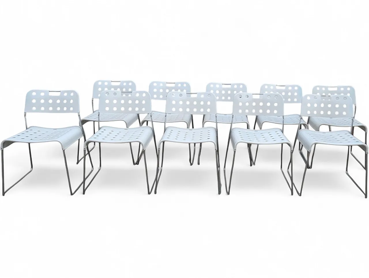 10 Padova chairs by Rodney Kinsman for Bieffeplast, 1980s 14