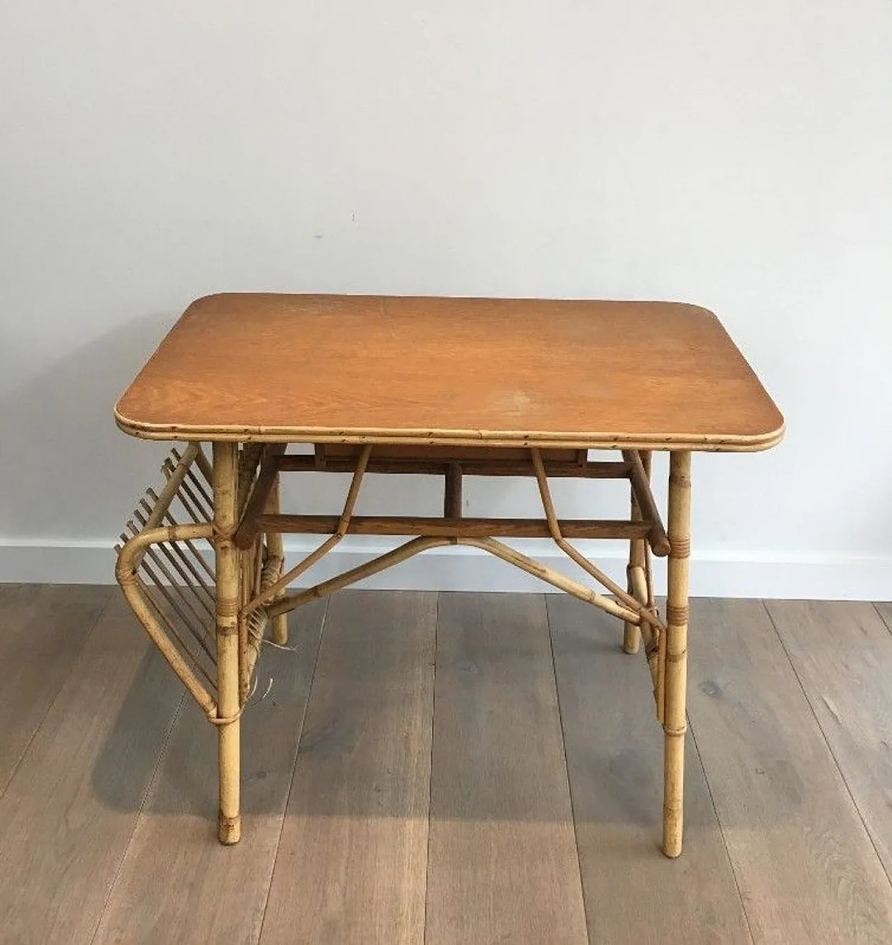 Unusual Rattan Desk, French Work, circa 1970 3