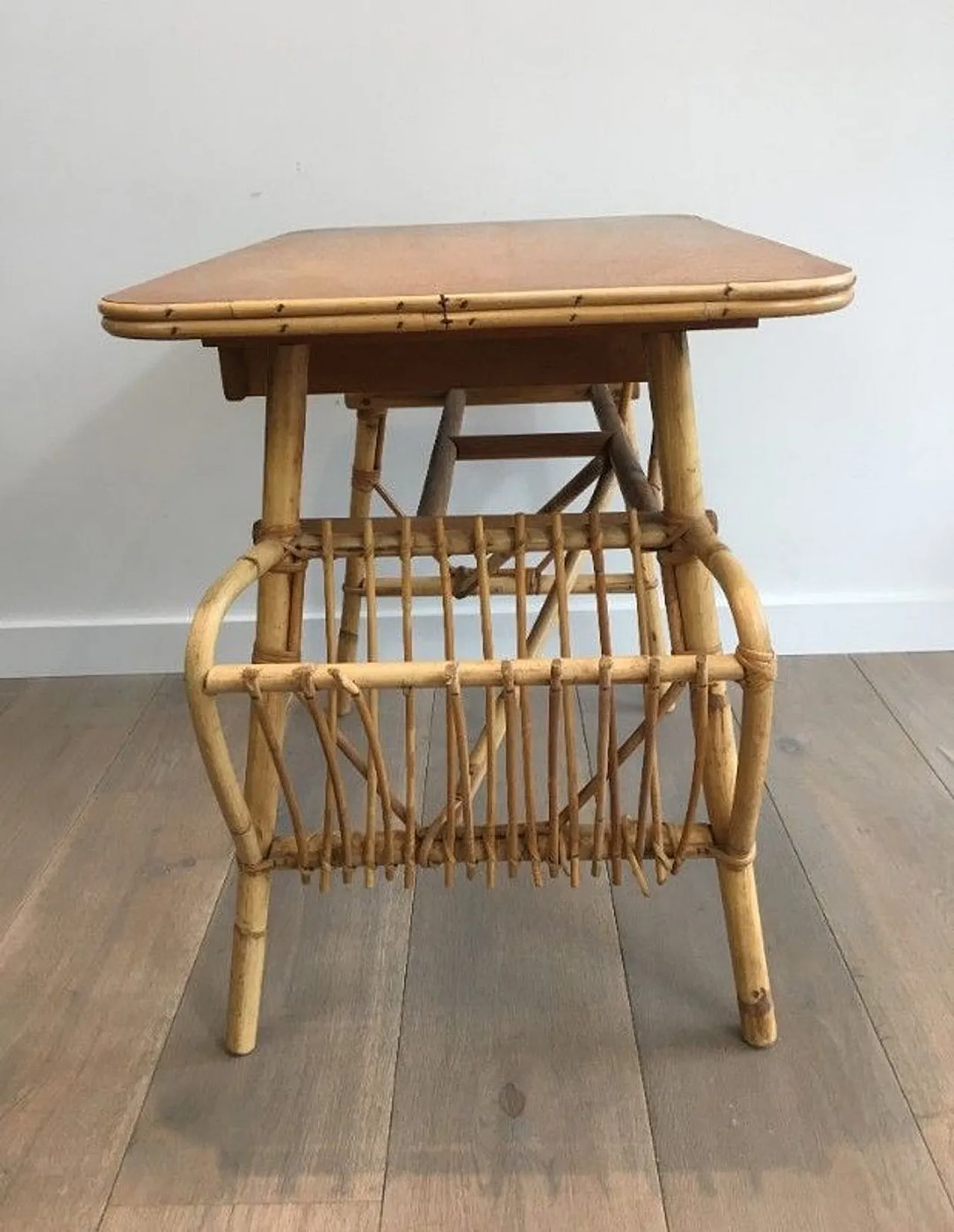 Unusual Rattan Desk, French Work, circa 1970 7