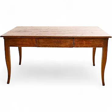 Rustic wooden kitchen table in original patina, late 19th century