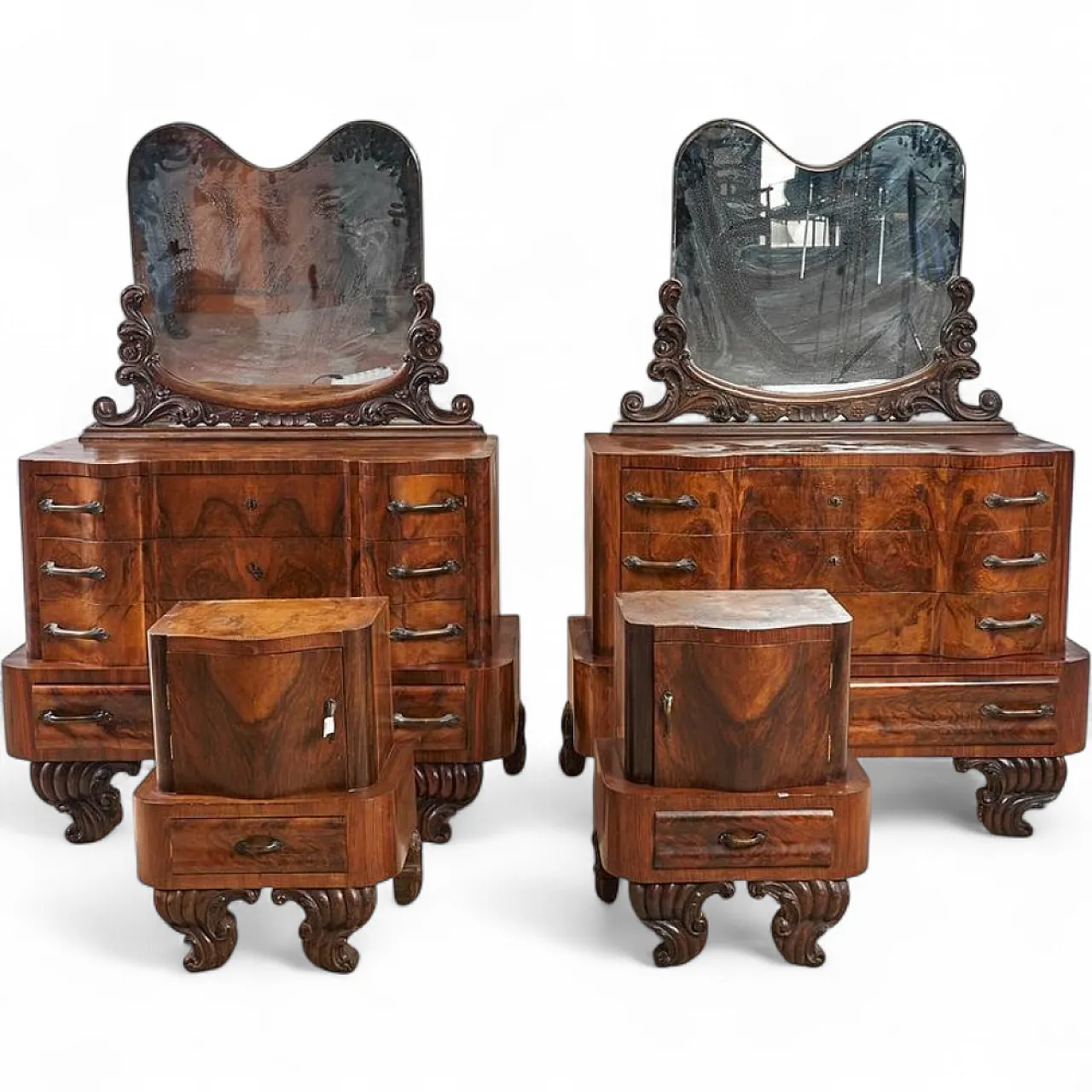 Art Deco dressing tables with bedside tables, 1930s 13