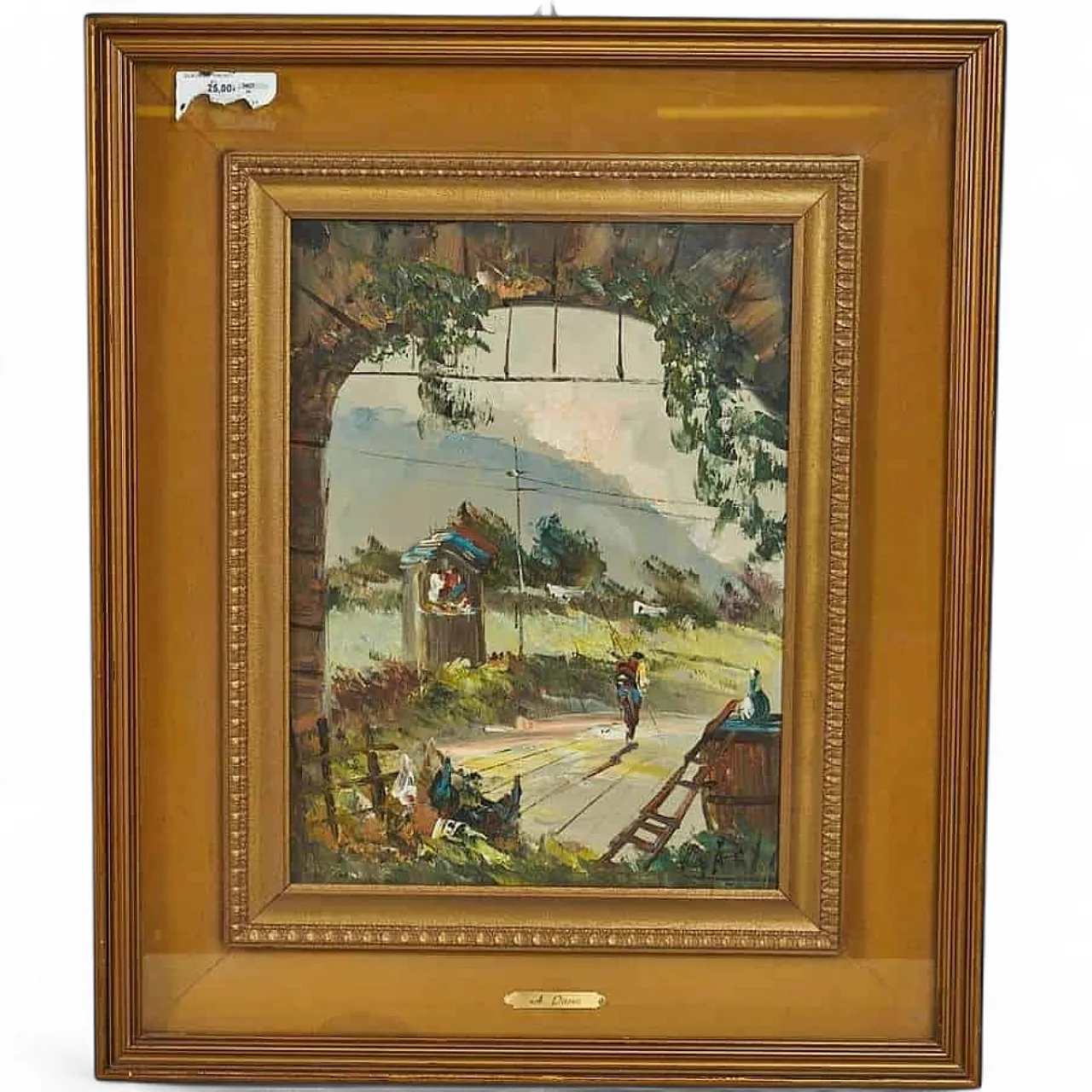 Aldo Pironti, Casa di campagna, dipinto ad olio, '900 6