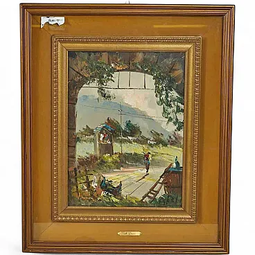 Aldo Pironti, Country House, oil painting, 20th century