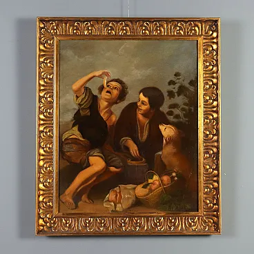Painting copy by Esteban Murillo, oil on canvas, 17th century