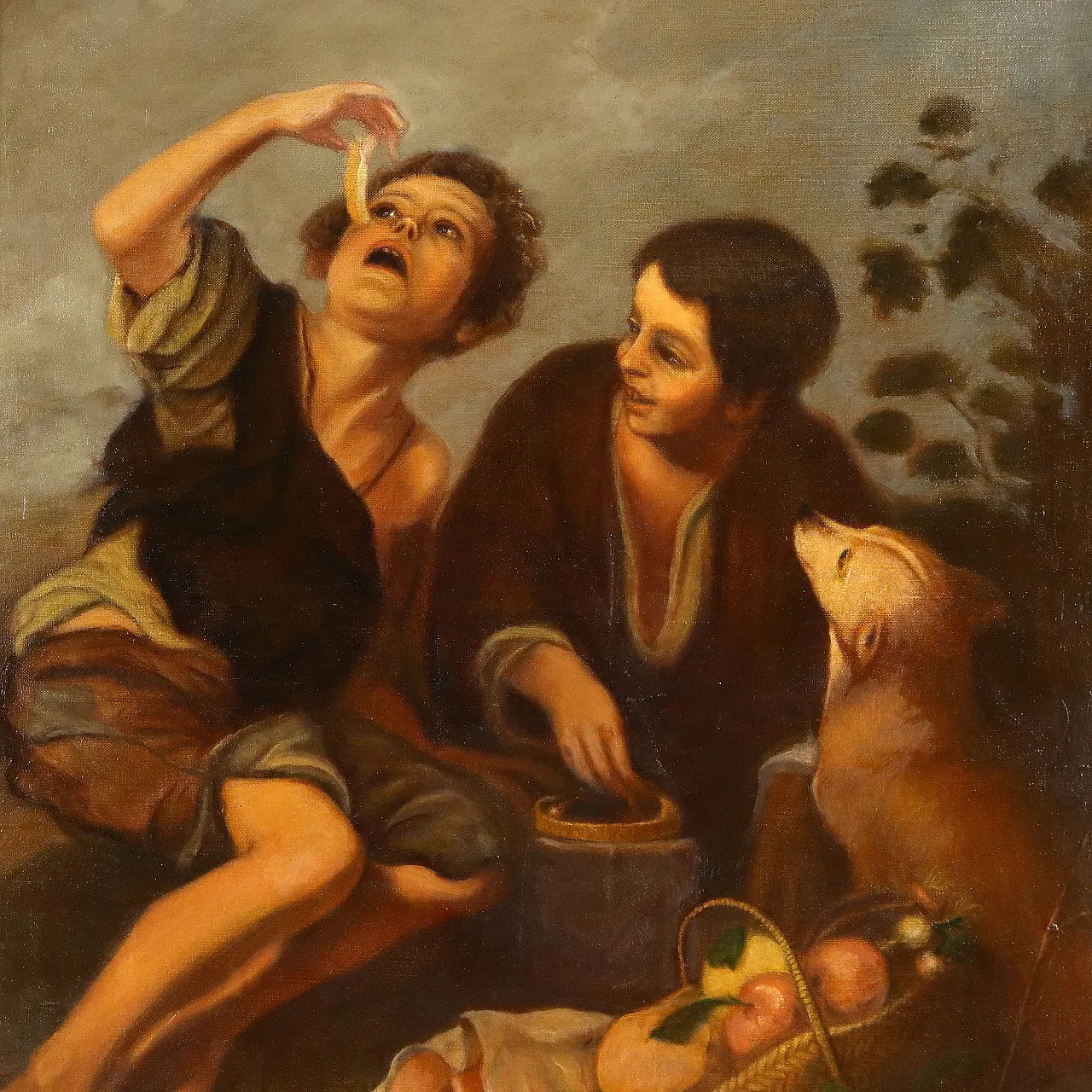 Dipinto copia da Esteban Murillo, olio su tela, '600 3