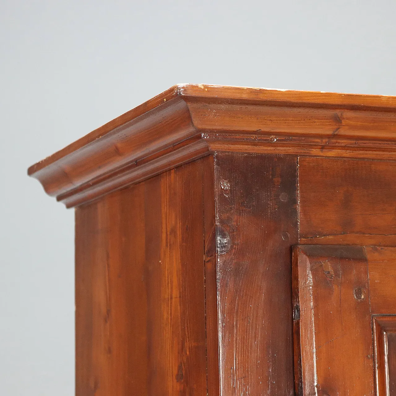 Two-piece larch wardrobe, 19th century 5