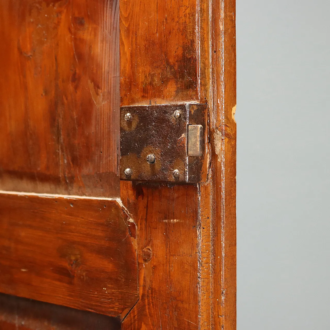 Two-piece larch wardrobe, 19th century 7